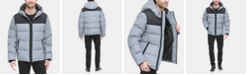 DKNY Men's Mixed-Media Puffer Coat, Created for Macy's 